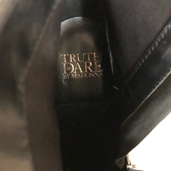Truth or Dare Black Platform Suede Quilted Leather - Picture 5 of 8